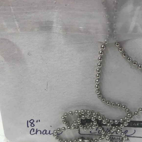 NEW Pendent Necklace with a  photo of feather and 2 charms; silver 18" chain - Picture 5 of 7